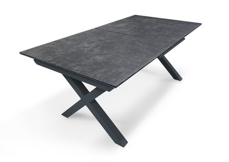 Table De Jardin Alu Plateau Céramique Sur Verre - Floride