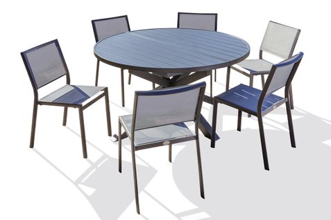 Ensemble Repas 6 Places En Aluminium Avec Rallonge Papillon - Pelosa
