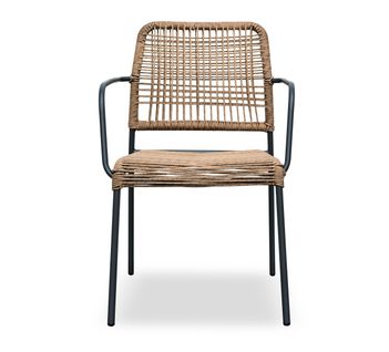 Fauteuil De Jardin Marceau En Corde Anthracite Et Acier - Marceau