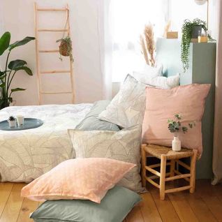 Housse De Couette 240x260 + 2 Taies D'oreiller 63x63 Lin Métis Lavé Pampelune