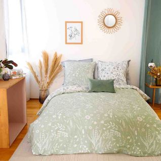 Housse De Couette 220x240 + 2 Taies D'oreiller 63x63 Satin De Coton Bio Susie