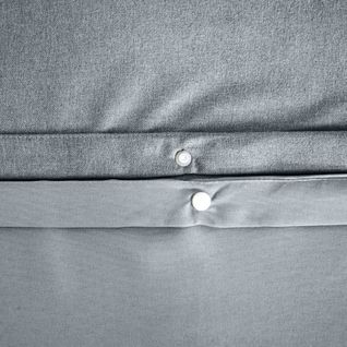 Parure De Lit Flanelle Douce Et Confort - 240x220 Cm - Gris Foncé