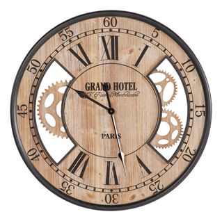 Horloge D70 cm JAZZ Naturel / Noir