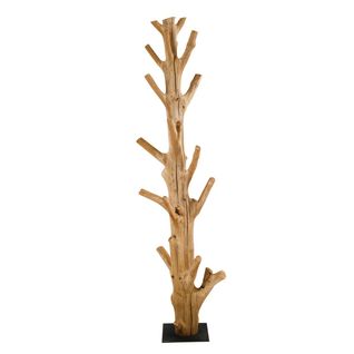 Porte-manteau Arbre En Teck Recyclé - Naturel Foncé