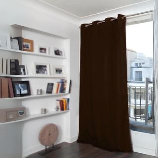 Rideau Phonique Occultant Et Thermique  - 140x260 Cm - Marron Foncé