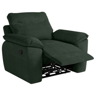 Fauteuil De Relaxation Manuel Ross En Velours Côtelé - Vert Foncé