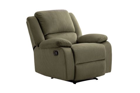 Relaxxo - Fauteuil Relaxation Manuel Leo En Velours Côtelé - Vert