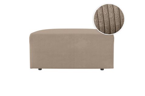 Pouf Romane En Velours Côtelé - Taupe