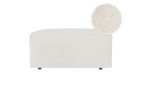 Pouf Romane En Tissu Bouclette - Blanc
