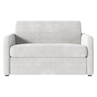 Fauteuil Agathe Convertible Express 100x190cm En Tissu Chenille Beige - Matelas 13cm