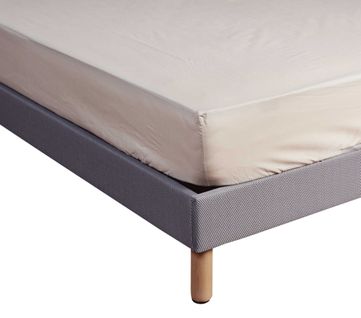 Drap Housse Coton Bonnet 27 Made In France Beige 130x200