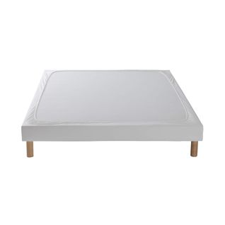 Cache Sommier Coton Jersey Blanc 130x200