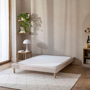 Cache Sommier Coton Jersey Beige 200x200