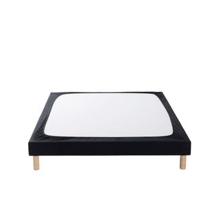 Cache Sommier Coton Jersey Noir 200x200