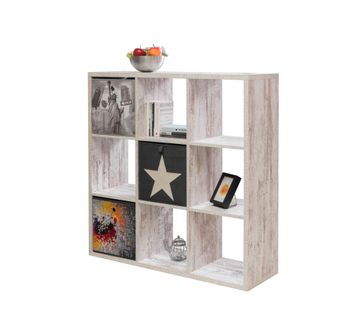 Bibliothèque 9 Cases Naturel