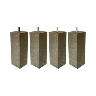 Pied Carré Bois Nature (lot De 4)