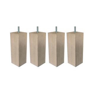 Pied Carré Bois Nature (lot De 4)