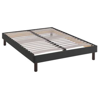 Sommier Kit Déco Tapissier Gris Foncé 140x190