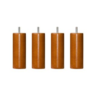 Pied Cylindrique Bois (lot De 4)
