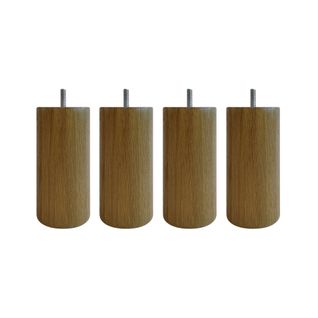Pied Cylindrique Chêne Massif (lot De 4)
