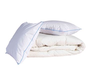 Pack Couette Confort 200x200 Et Oreiller 30% Duvet De Canard Anti-allergènes