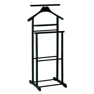 Valet De Nuit En Bois Massif Noir