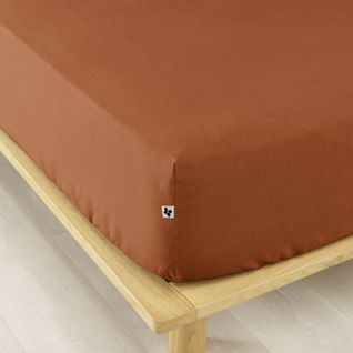 Drap Housse Flanelle Orange 180x200