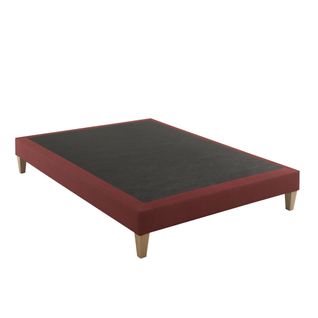 Sommier Déco Tapissier Rouge Crépuscule 160x200