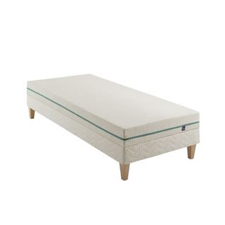 Ensemble Matelas Éco-responsable Latex Naturel, Sommier Aube 200 Soutien Ferme 90 X 200