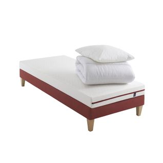 Ensemble Matelas Latex, Sommier, Pieds, Couette Et Oreiller Crépuscule 200 Soutien Ferme 70 X 200