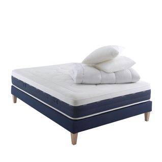 Ensemble Matelas Ressorts, Accueil Mémoire De Forme, Sommier, Couette, Oreiller Rêve 600 200x210