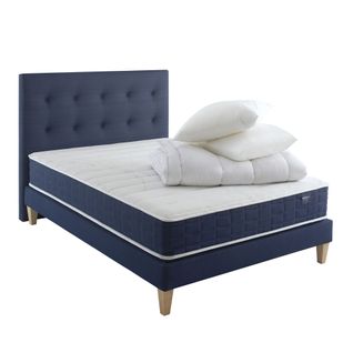 Ensemble Matelas Ressorts, Sommier, Pieds, Couette Et Oreiller Rêve 400 Soutien Très Ferme 140 X 190