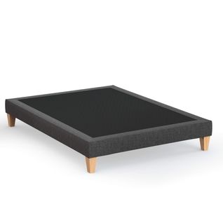 Sommier Déco Tapissier Gris Profond - 160x190