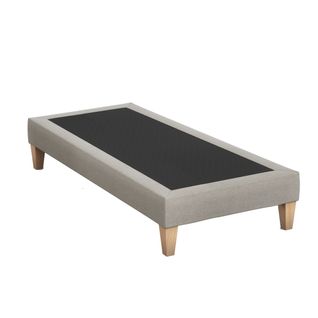 Sommier Déco Tapissier Beige Lin - 120x200