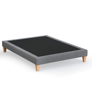 Sommier Déco Tapissier Gris Moyen 150x190