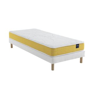 Ensemble Matelas Mousse, Sommier Lune Et Pieds Aurore 400 Soutien Ferme 70x200 - 1 Personne - Accuei