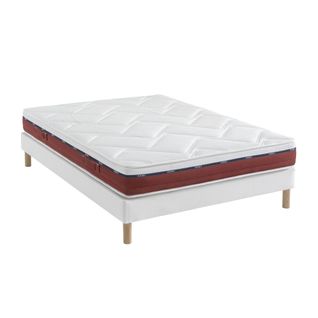 Ensemble Matelas 100% Latex, Sommier Constellation Et Pieds Crépuscule 600 Soutien Mi-ferme 200x200