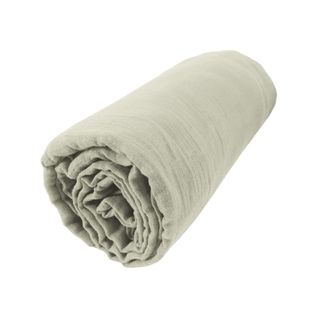 Drap Housse 100% Gaze De Coton Unie Vert D'eau 200x200 Cm