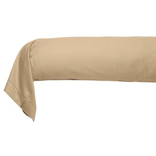 Taie De Traversin 86x185 Cm Satin De Coton Beige