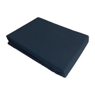 Drap Plat 180x290 Cm Satin De Coton Bleu