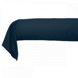 Taie De Traversin 86x185 Cm Satin De Coton Bleu