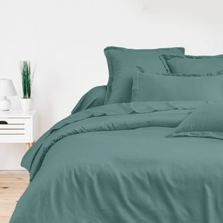 Housse De Couette 140x200 Cm Satin De Coton Céladon