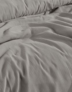 Drap Housse 160x200 Cm Gaze De Coton Gris