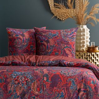 Housse De Couette + Taies D'oreiller 240x220 Cm "harmoney" Coton Imprimé.