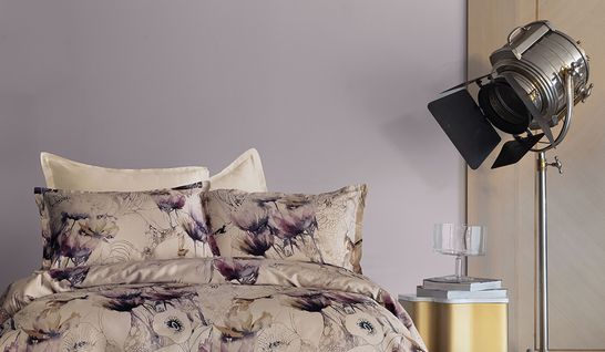 Parure De Lit  2 Personnes  240x220 Cm Satin De Coton Imprimé