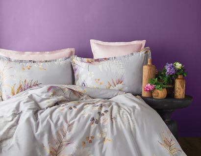 Parure De Lit  2 Personnes  240x220 Cm Satin De Coton Imprimé
