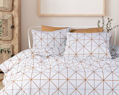 Parure De Lit  2 Personnes  240x220 Cm Coton Imprimé