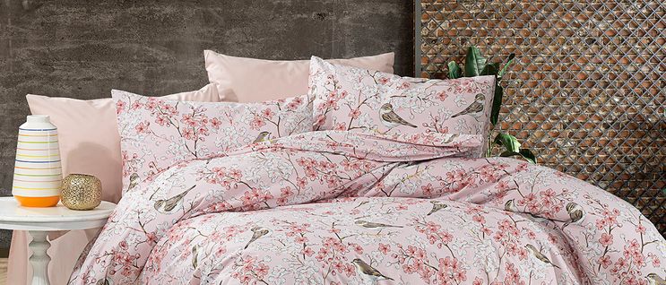 Parure De Lit  2 Personnes  200x200 Cm Coton Imprimé