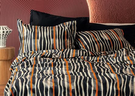 Parure De Lit  2 Personnes  240x220 Cm Satin De Coton Imprimé