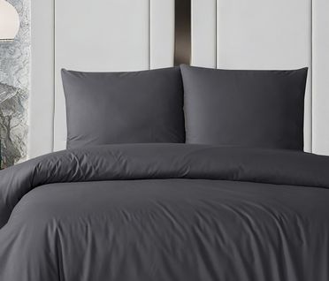 Parure De Lit 1 Personne 140x200 Cm Coton Uni